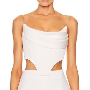 Alex Perry Pierce Longline Corset Drape Top